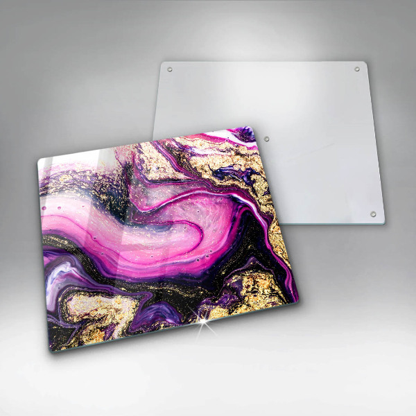 Protège plaque de cuisson Or de conception abstraite