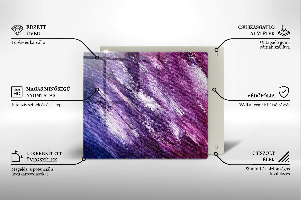 Protection plaque induction Peinture abstraite