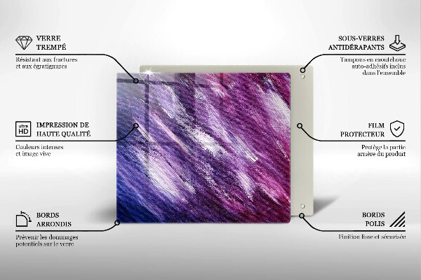Protection plaque induction Peinture abstraite