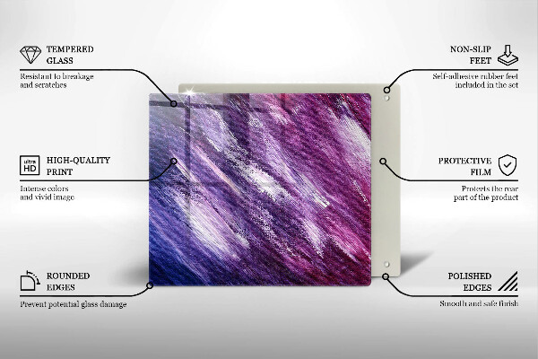 Protection plaque induction Peinture abstraite