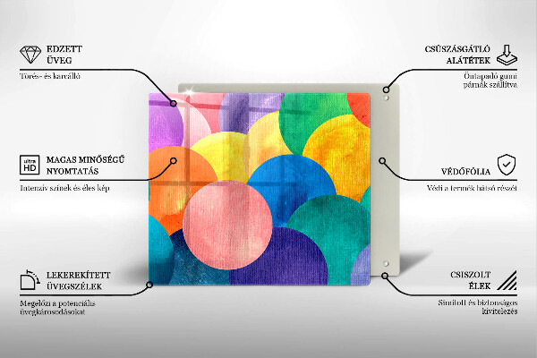 Protection plaque induction Cercles colorés