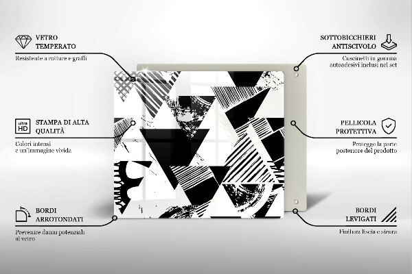 Protection plaque induction Triangles géométriques