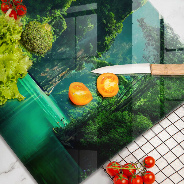 Protection plaque induction Paysage lagon