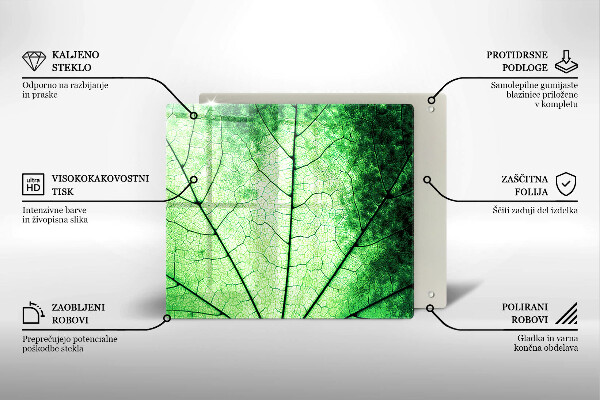 Protection plaque induction Feuille de veine décorative