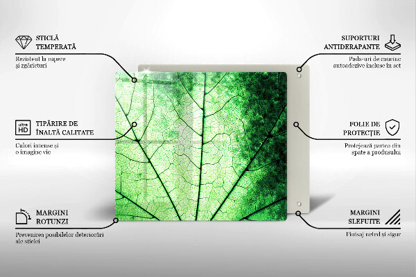 Protection plaque induction Feuille de veine décorative