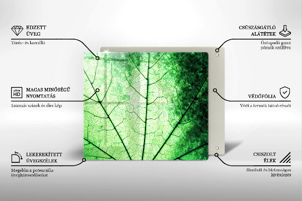 Protection plaque induction Feuille de veine décorative