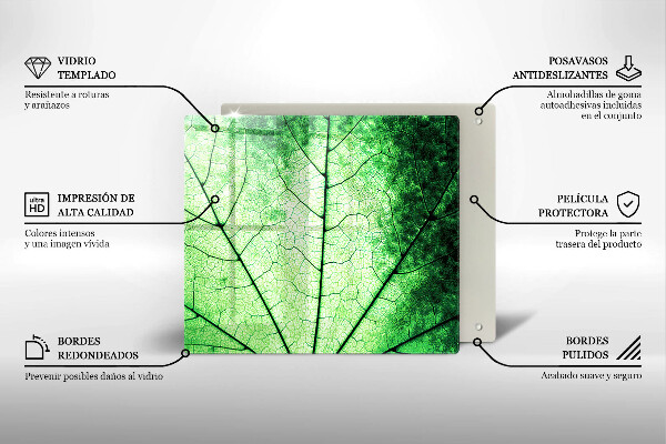 Protection plaque induction Feuille de veine décorative