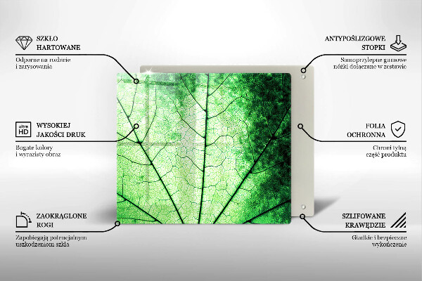 Protection plaque induction Feuille de veine décorative