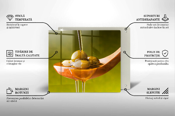 Protection plaque induction Huile d'olive et olives