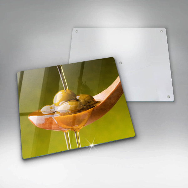 Protection plaque induction Huile d'olive et olives