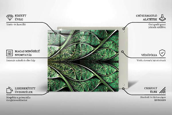 Protection plaque induction Structure des nervures des feuilles