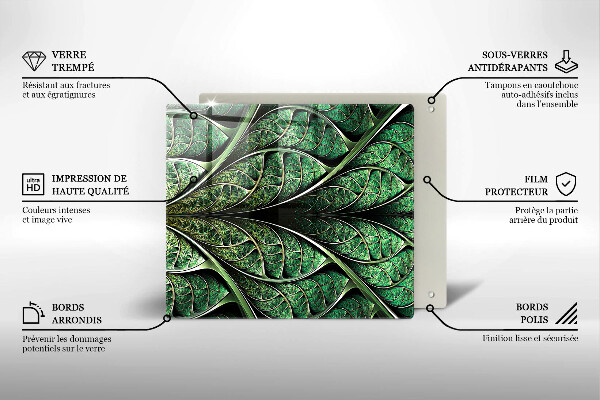 Protection plaque induction Structure des nervures des feuilles