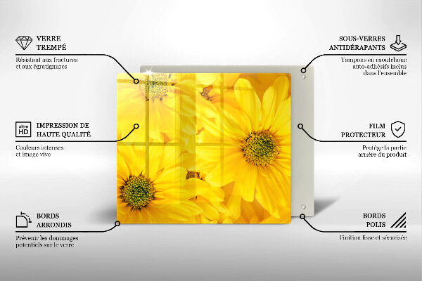 Protection plaque induction Pétales de fleur