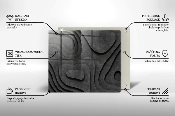 Protection plaque induction Formes de pierre 3D