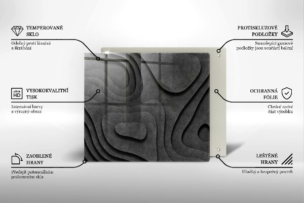 Protection plaque induction Formes de pierre 3D