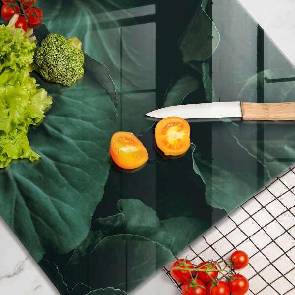 Protection plaque induction Feuilles sombres et sauvages