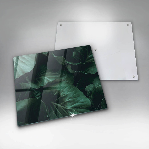 Protection plaque induction Feuilles sombres et sauvages