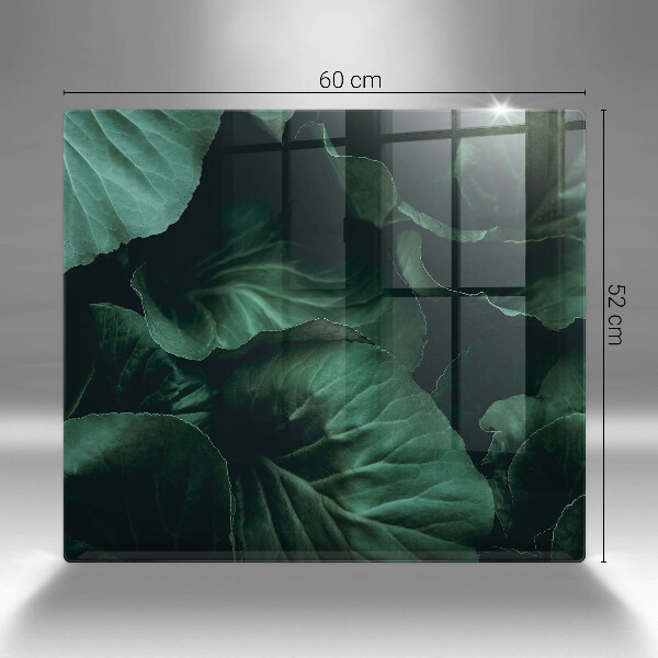 Protection plaque induction Feuilles sombres et sauvages