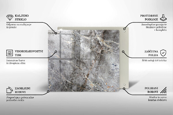 Protection plaque induction Texture de pierre