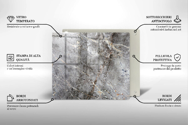 Protection plaque induction Texture de pierre