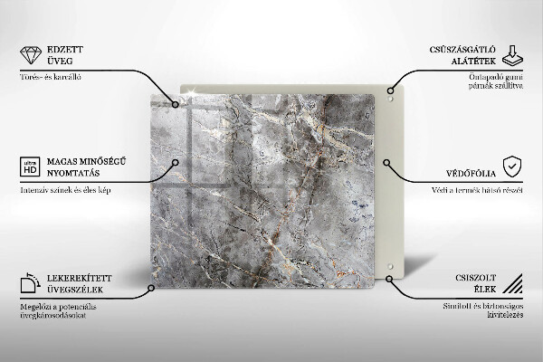 Protection plaque induction Texture de pierre