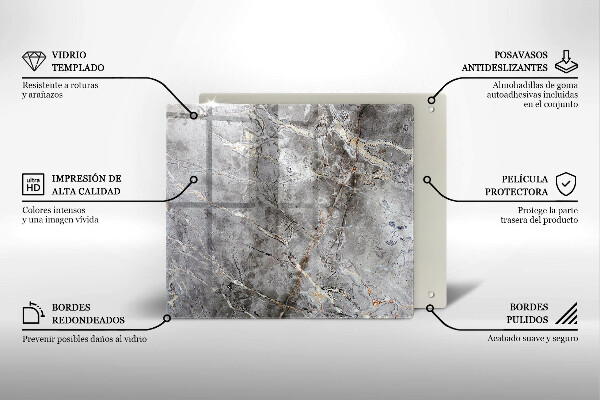 Protection plaque induction Texture de pierre