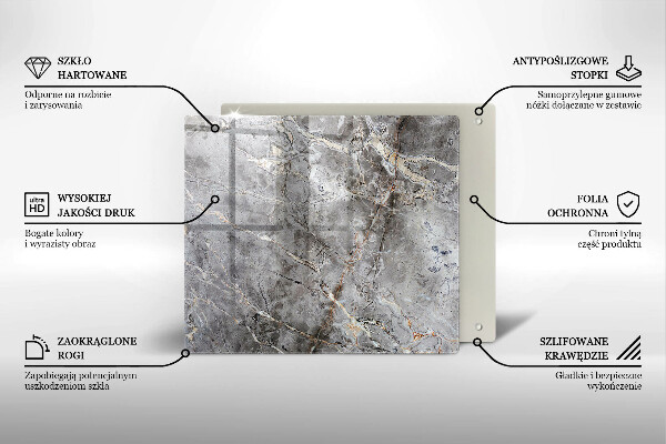 Protection plaque induction Texture de pierre