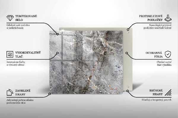 Protection plaque induction Texture de pierre