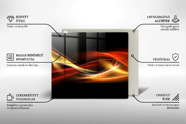 Protection plaque induction Fumée et lumière abstraites