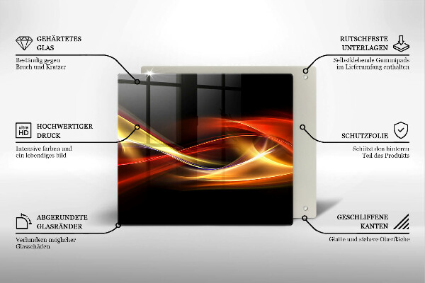 Protection plaque induction Fumée et lumière abstraites