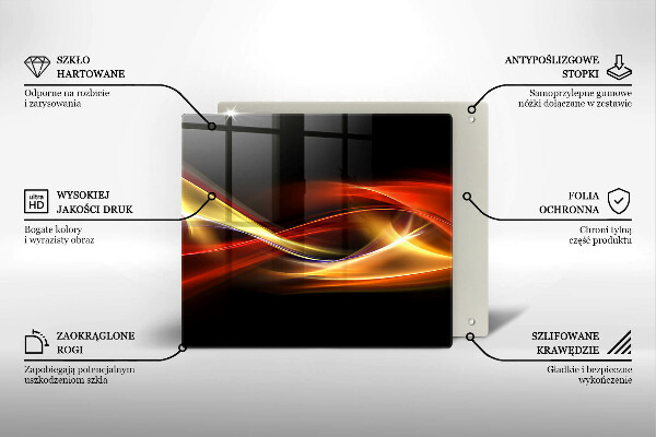 Protection plaque induction Fumée et lumière abstraites