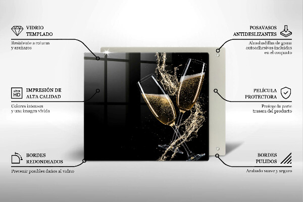 Protection plaque induction Verres de champagne