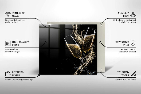 Protection plaque induction Verres de champagne