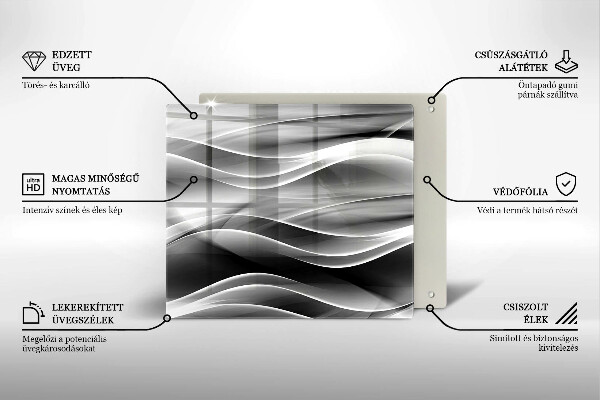 Protection plaque induction Lignes douces d'abstraction