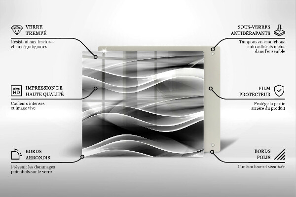 Protection plaque induction Lignes douces d'abstraction