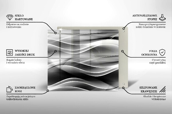 Protection plaque induction Lignes douces d'abstraction