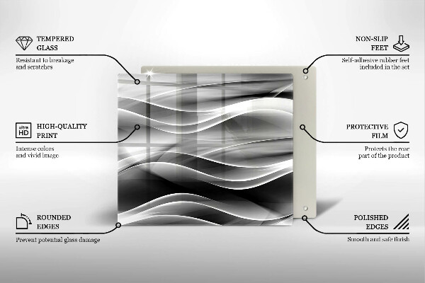 Protection plaque induction Lignes douces d'abstraction