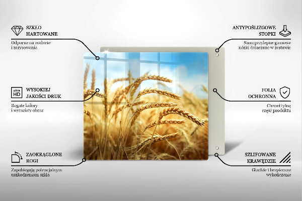 Protection plaque induction Épis de céréales dans le champ