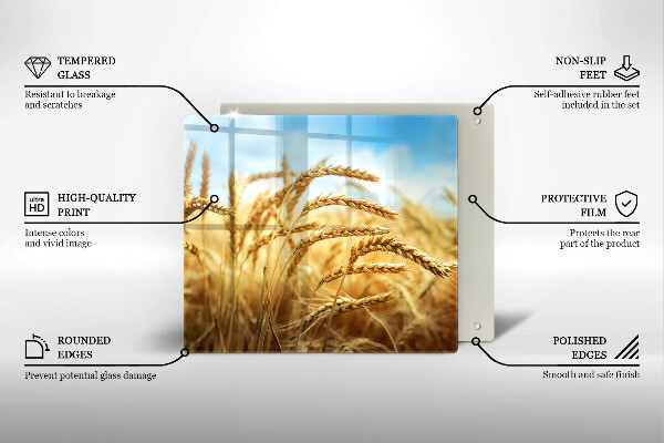 Protection plaque induction Épis de céréales dans le champ