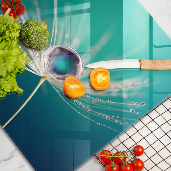 Protection plaque induction Rosée sur un pissenlit