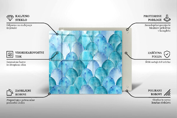 Protection plaque induction Écailles d'aquarelle