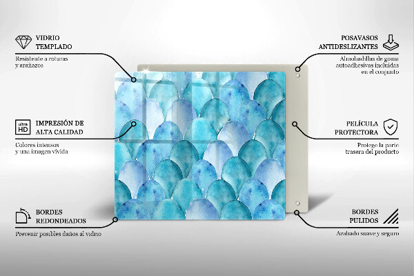 Protection plaque induction Écailles d'aquarelle