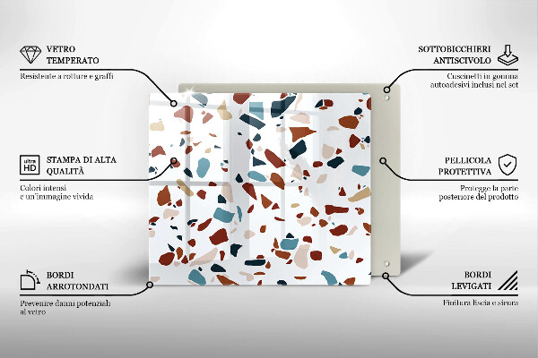 Protège plaque de cuisson Pierre décorative