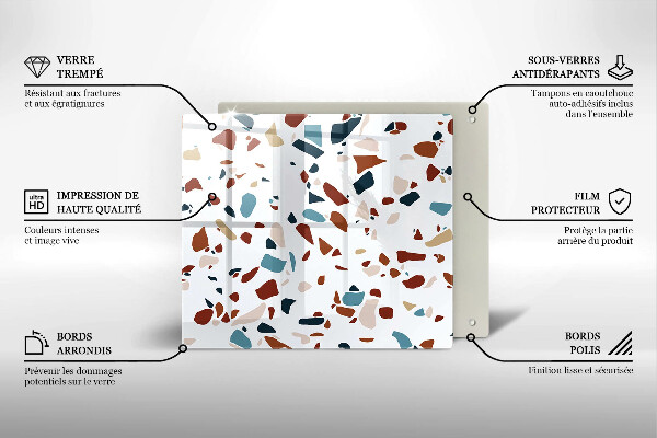 Protège plaque de cuisson Pierre décorative