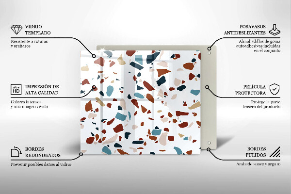 Protège plaque de cuisson Pierre décorative