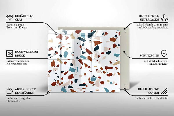 Protège plaque de cuisson Pierre décorative