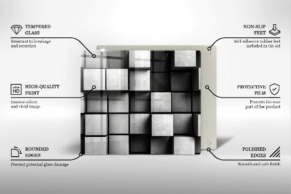 Protège plaque de cuisson Fond de géométrie 3D