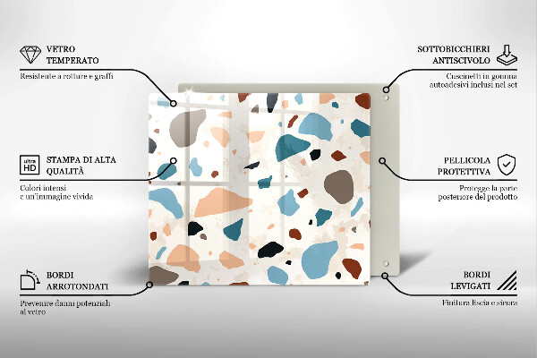 Protège plaque de cuisson Grès décoratif