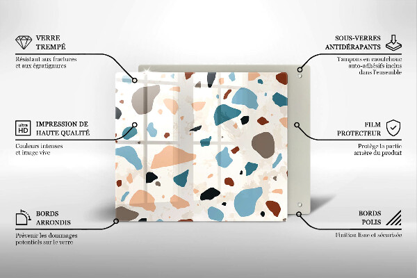 Protège plaque de cuisson Grès décoratif