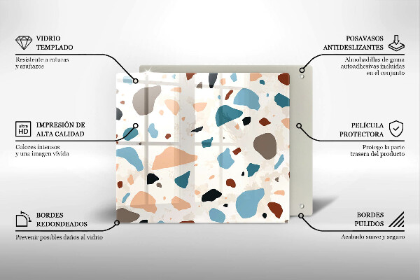 Protège plaque de cuisson Grès décoratif